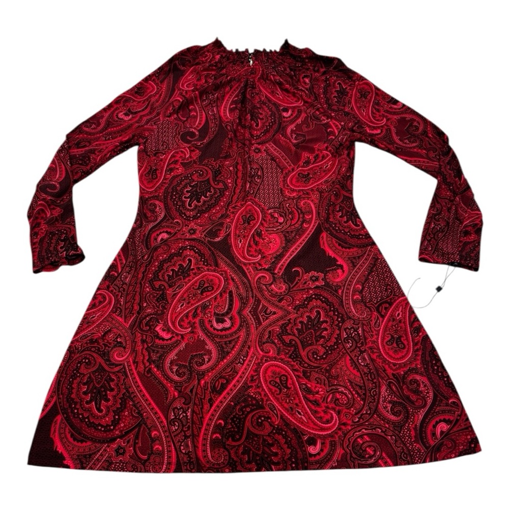 NWOT Elegant Red Paisley Size 8 Tommy Hilfiger Dress - Picture 4 of 11
